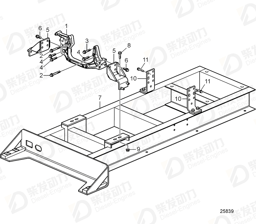 VOLVO Engine bracket 21657727 Drawing